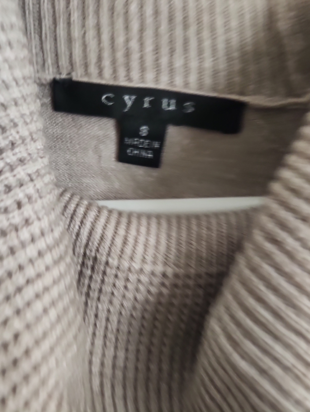 Cyrus Women's Ribbed Crewneck Sweater in Taupe